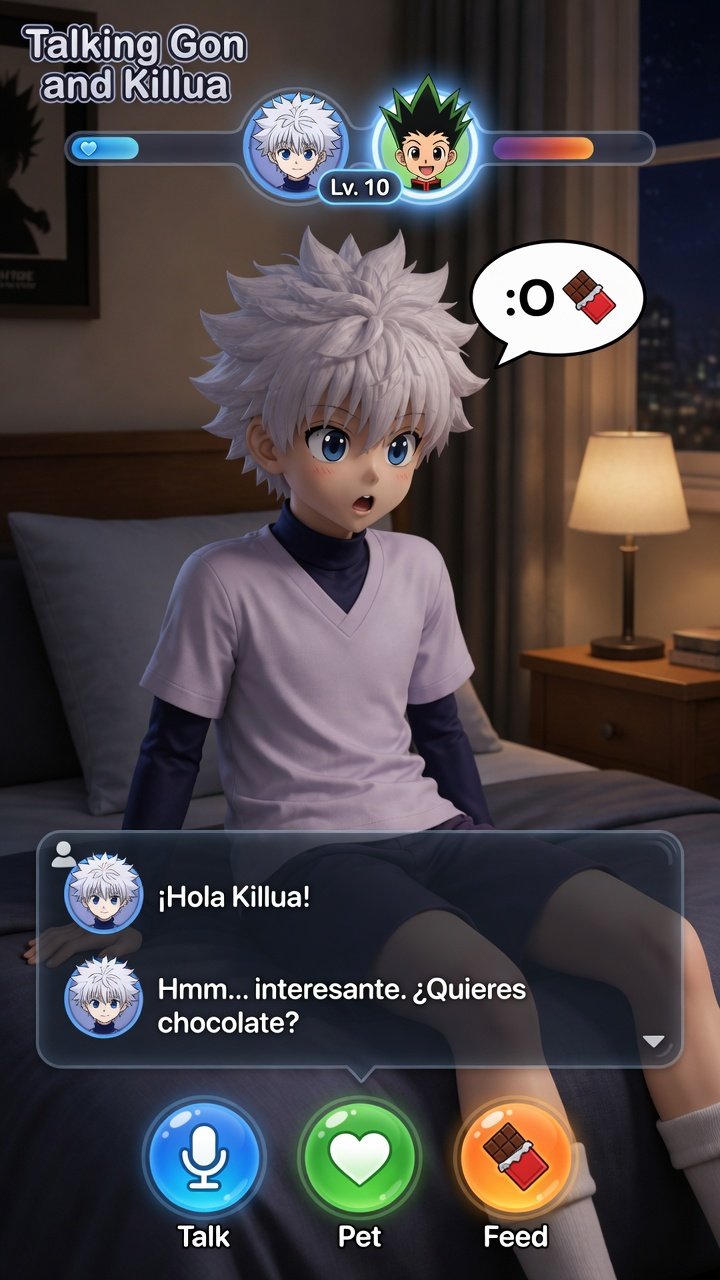 Chat con Killua en su habitación